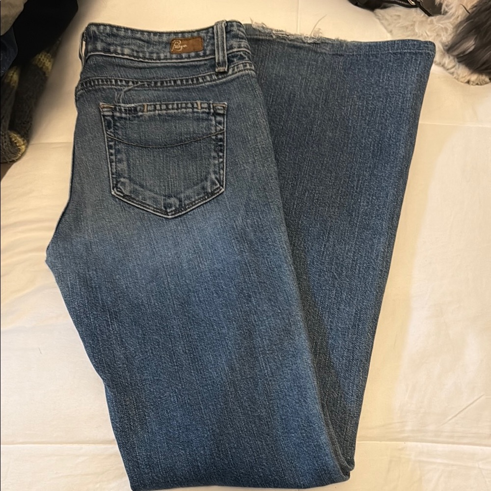 Blue Flare Wide Leg Jeans